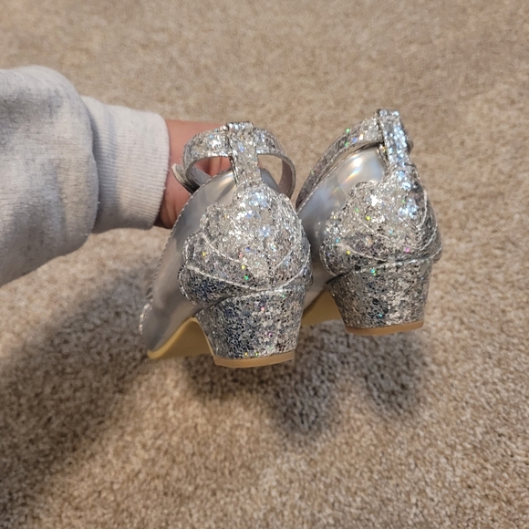 NWT Target Kids Glitter Heel Shoes Size 8 - Picture 7 of 8